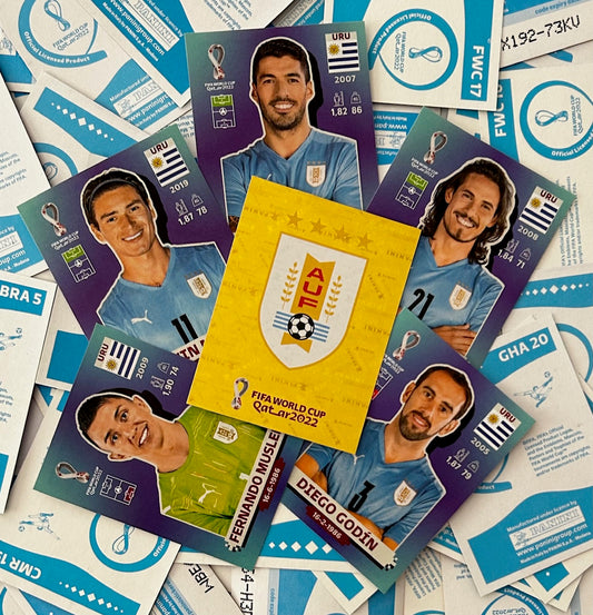 Panini FIFA World Cup Qatar 2022 Sticker Collection - Single URUGUAY Stickers (URU1 - URU20)