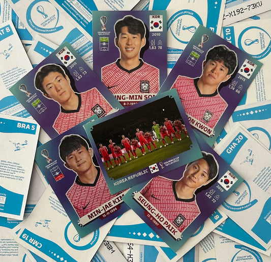 Panini FIFA World Cup Qatar 2022 Sticker Collection - Single KOREA REPUBLIC Stickers (KOR1 - KOR20)
