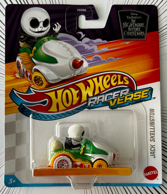 Mattel Hot Wheels RacerVerse - JACK SKELLINGTON Disney Tim Burton's The Nightmare Before Christmas HKC03