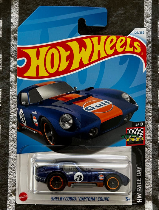 Mattel Hot Wheels Diecast Basic 1:64 - Shelby Cobra "Daytona" Coupe HW Race Day *See Condition Notes*