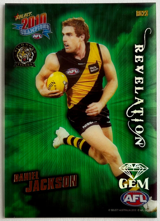 2010 Select AFL Champions - DANIEL JACKSON (RICHMOND) Revelation Green Gem RG23
