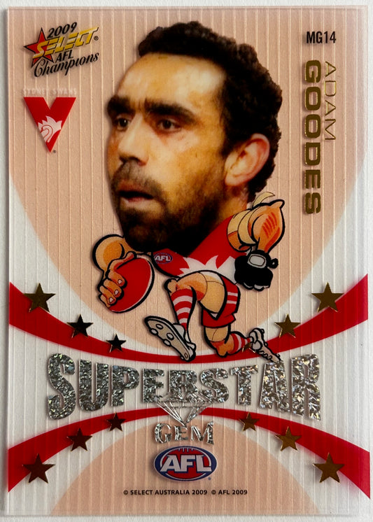 2009 Select AFL Champions - ADAM GOODES (SYDNEY SWANS) Superstar Gem MG14