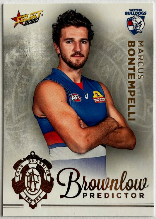 Select AFL Footy Stars 2020 - MARCUS BONTEMPELLI (WESTERN BULLDOGS) Brownlow Medal Predictor Gold BPG69 /140