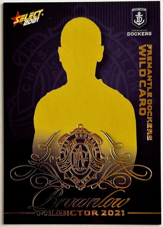 Select AFL Footy Stars 2021 - WILD CARD (FREMANTLE DOCKERS) Brownlow Medal Predictor Gold BPG24 /140