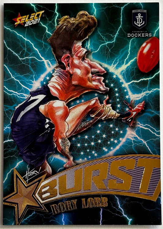 Select AFL Footy Stars 2021 - RORY LOBB (FREMANTLE DOCKERS) Lightning Starburst SBL24 /210