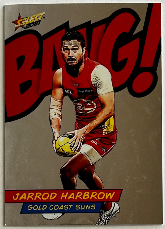 Select AFL Footy Stars 2021 - JARROD HARBROW (GOLD COAST SUNS) Bang! BC67 /210