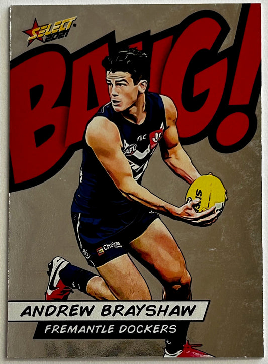Select AFL Footy Stars 2021 - ANDREW BRAYSHAW (FREMANTLE DOCKERS) Bang! BC41 /210