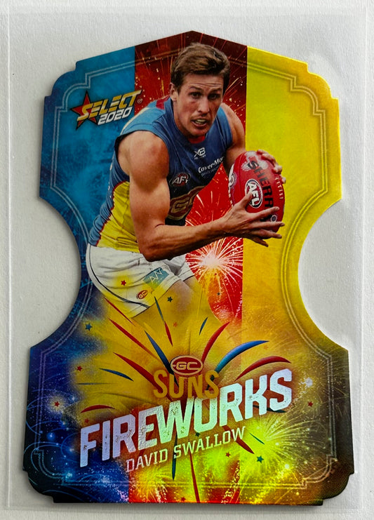 Select AFL Footy Stars 2020 - DAVID SWALLOW (GOLD COAST SUNS) Fireworks FDC70 /210