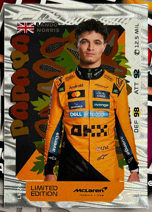 Topps F1 Turbo Attax 2025 - LANDO NORRIS (McLAREN) Papaya Limited Edition LE24
