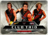 2012 AFL Select Champions - CLUB TRIO MIRROR (ESSENDON) Hurley, Watson & Heppell CT5