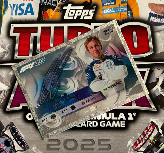 Topps F1 Turbo Attax 2025 - LIAM LAWSON (VCARB) Signature Style Holo Foil #77