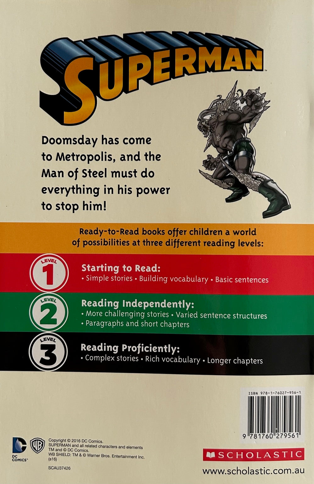 DC Books - SUPERMAN: DAY OF DOOM Ready-To-Read Level 2 (Age 6-10)