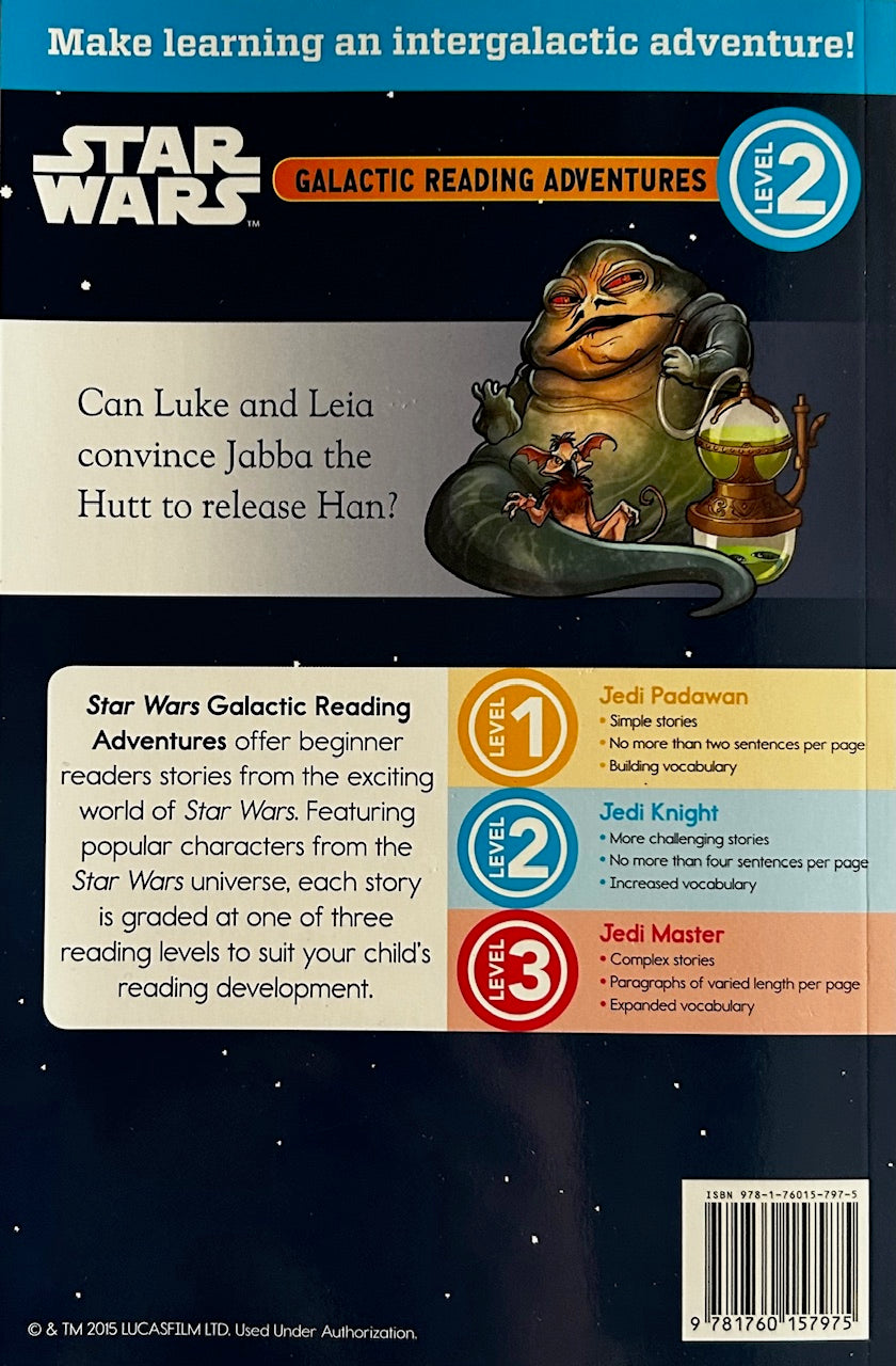 RESCUE FROM JABBA'S PALACE Star Wars Galactic Reading Adventures Level 2 (2015) Paperback