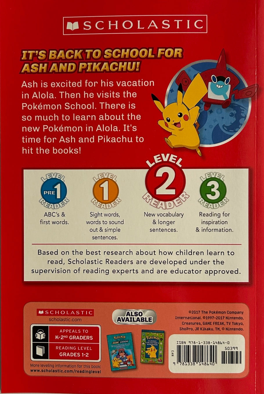 Pokemon Books - SUN & MOON WELCOME TO ALOLA! Level 2 Reader (Age 6-10)