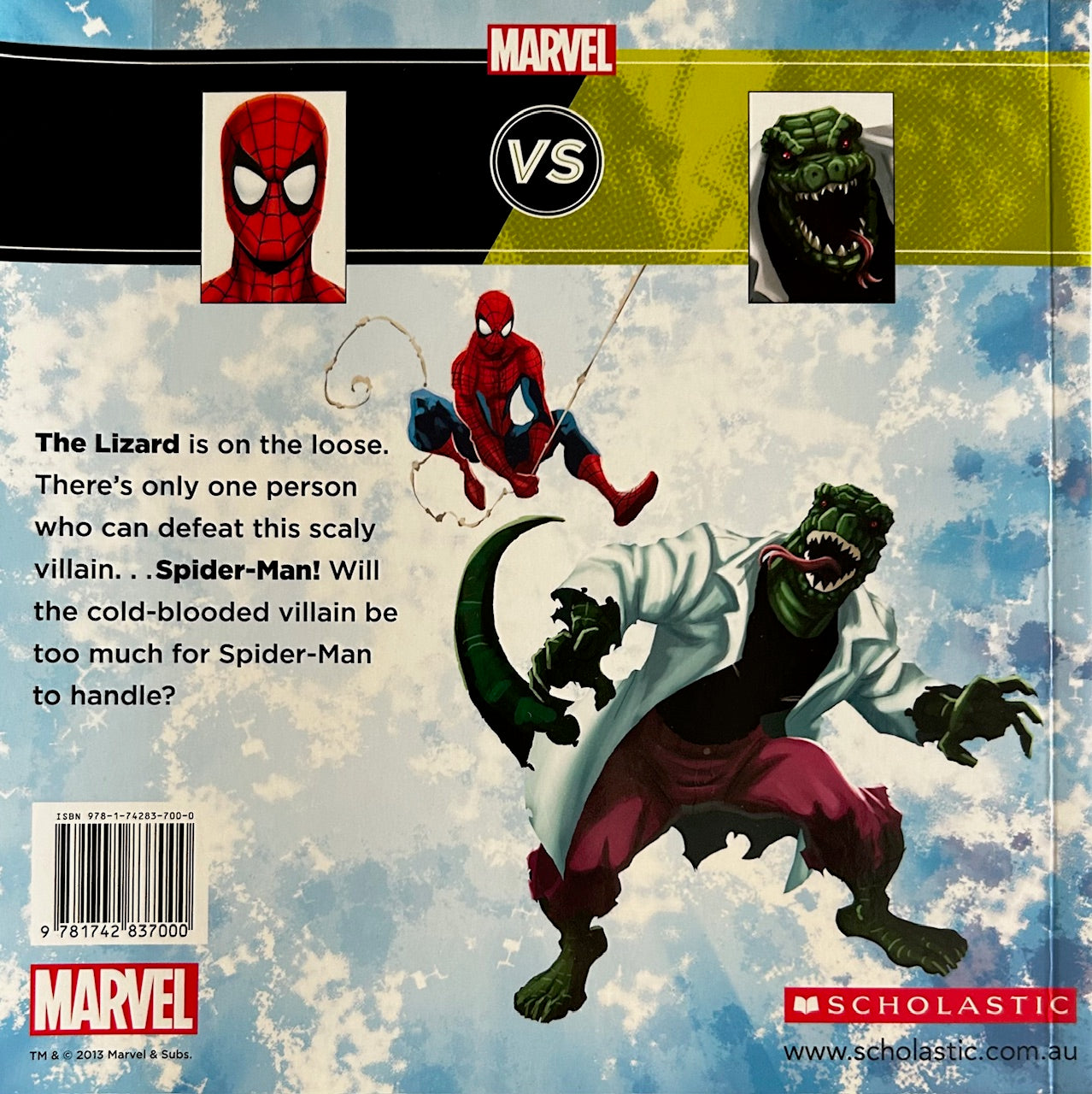 Marvel Books - THE AMAZING SPIDER-MAN VS. THE LIZARD (2013 Release)