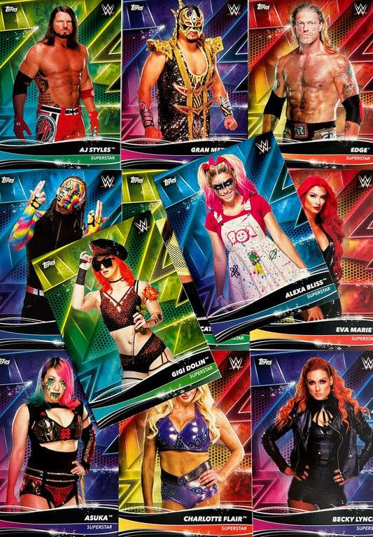 Topps UK WWE Superstars 2021 Trading Cards - SUPERSTAR BASE CARDS (#1-#34 A-D)