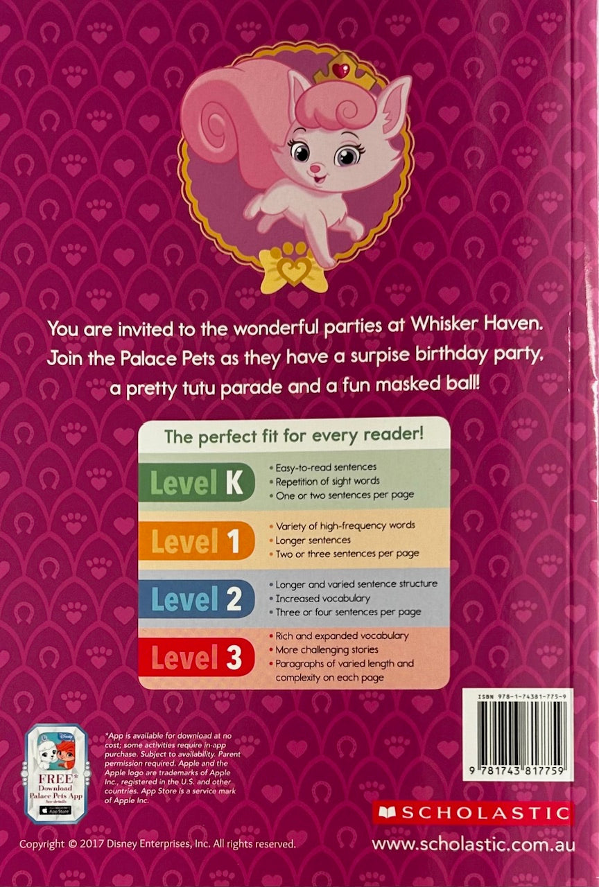 Disney Books - PARTY TIME! WHISKER HAVEN TALES WITH THE PALACE PETS Adventures in Reading 3 Books in 1 (Level 2)