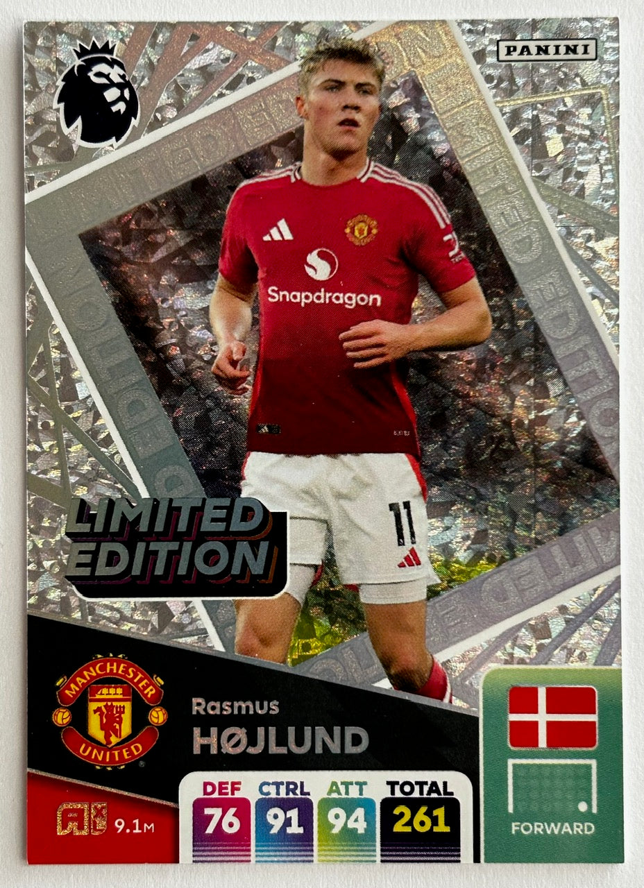 Panini Adrenalyn XL Premier League 2025 - RASMUS HØJLUND (MANCHESTER UTD) Limited Edition