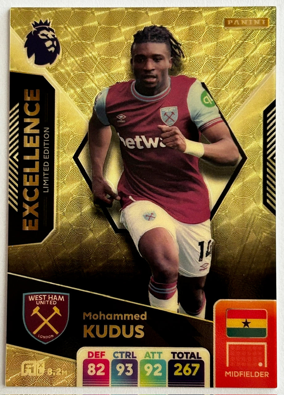 Panini Adrenalyn XL Premier League 2025 - MOHAMMED KUDUS (WEST HAM UNITED) Excellence Limited Edition