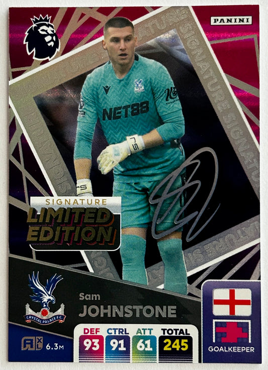 Panini Adrenalyn XL Premier League 2025 - SAM JOHNSTONE (CRYSTAL PALACE) Signature Limited Edition