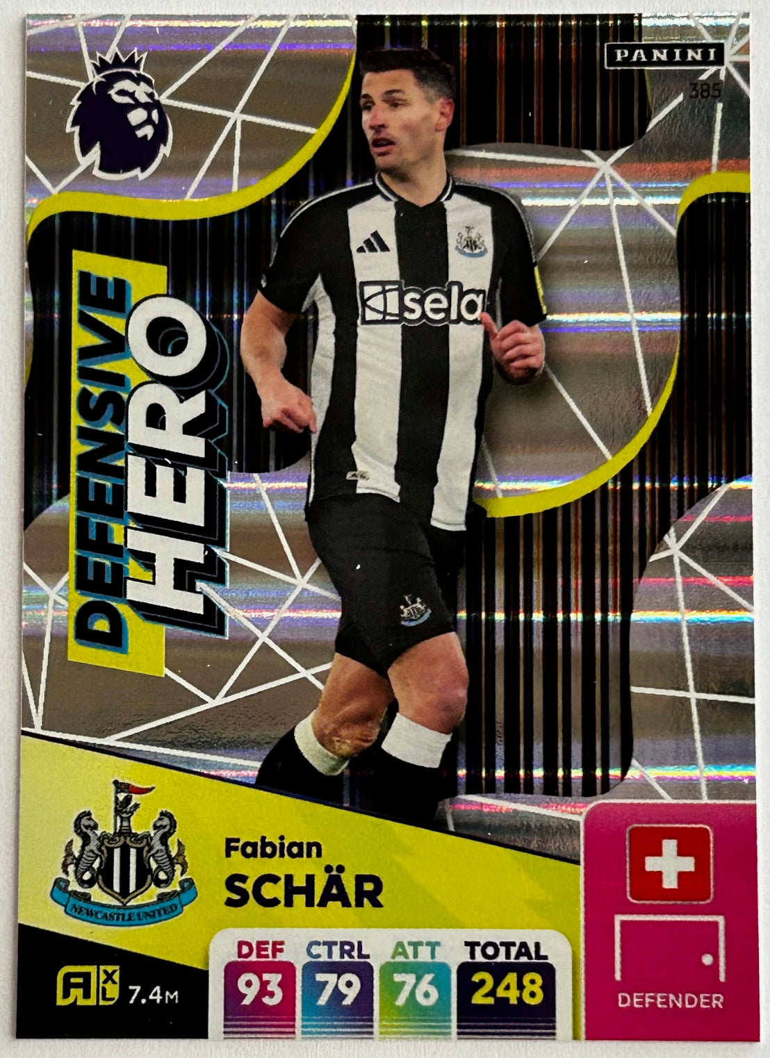 Panini Adrenalyn XL Premier League 2025 - Single DEFENSIVE HERO Cards (#379 - #387) 1:7 packets