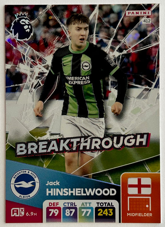 Panini Adrenalyn XL Premier League 2025 - Single BREAKTHROUGH Cards (#411 - #414) 1:14 packets