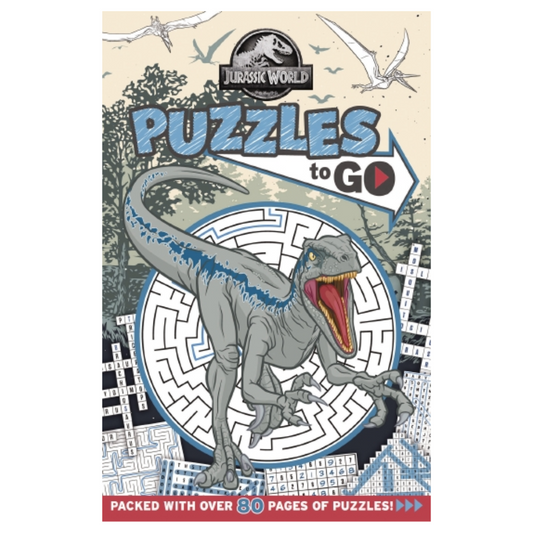 Jurassic World PUZZLES TO GO 80 Pages of Puzzles