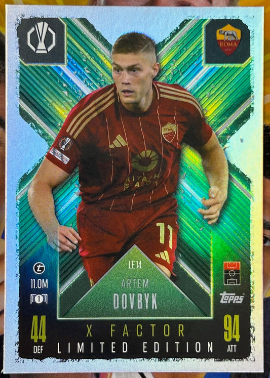 Topps 2024-25 Match Attax Extra UEFA - ARTEM DOVBYK (AS ROMA) X Factor Limited Edition #LE14