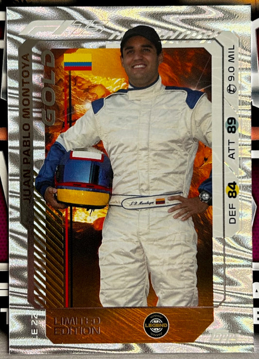 Topps F1 Turbo Attax 2025 - JUAN PABLO MONTOYA (LEGEND) Gold Limited Edition LE22