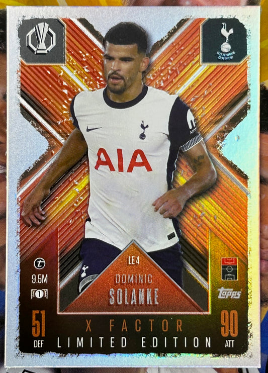 Topps 2024-25 Match Attax Extra UEFA - DOMINIC SOLANKE (TOTTENHAM) X Factor Limited Edition #LE4