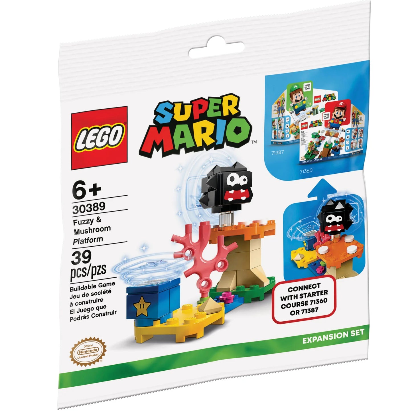 Lego Super Mario™ Fuzzy & Mushroom Platform Expansion Set 30389 Polybag