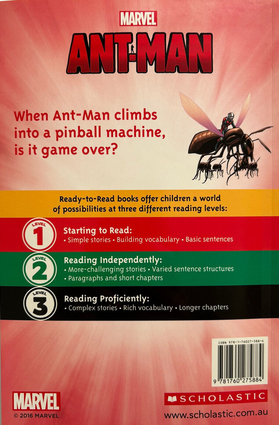 Marvel Books - ANT-MAN: GAME OVER Ready-To-Read Level 2