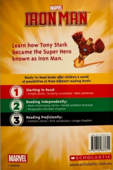 Marvel Books - IRON MAN: THE STORY OF IRON MAN Ready-To-Read Level 2