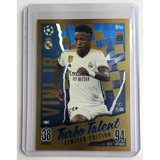 Topps 2023-24 Match Attax UEFA - VINI JR. (REAL MADRID) Turbo Talent Limited Edition LE2