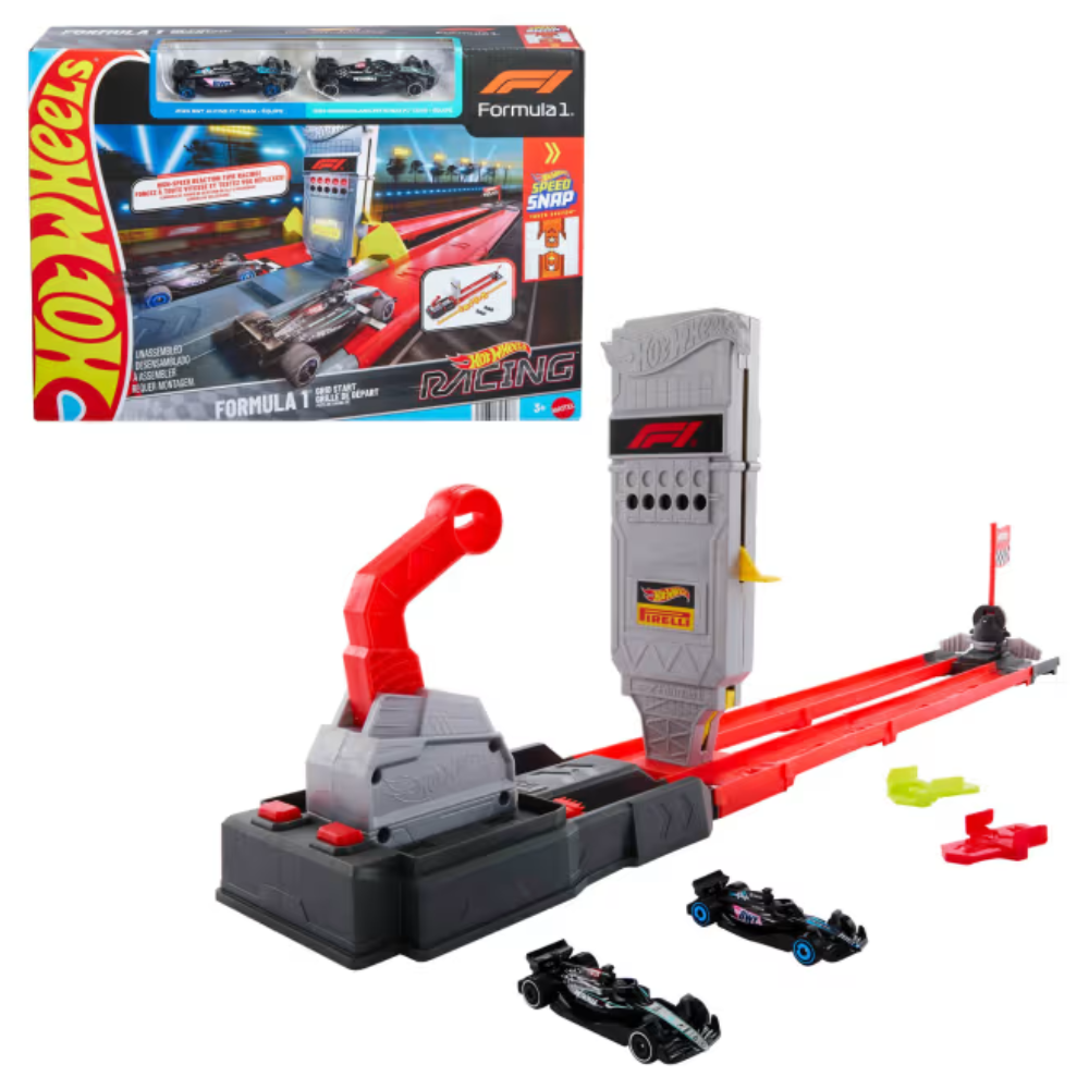 Mattel Hot Wheels Racing Formula 1 Grid Start Track Set (inc 2024 BWT Alpine & Mercedes-AMG F1 Cars)