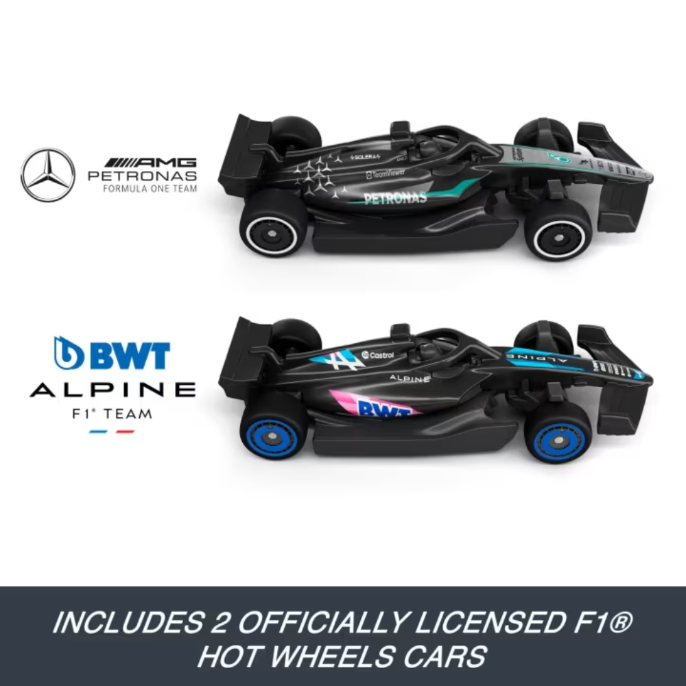 Mattel Hot Wheels Racing Formula 1 Grid Start Track Set (inc 2024 BWT Alpine & Mercedes-AMG F1 Cars)