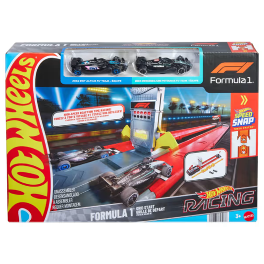 Mattel Hot Wheels Racing Formula 1 Grid Start Track Set (inc 2024 BWT Alpine & Mercedes-AMG F1 Cars)