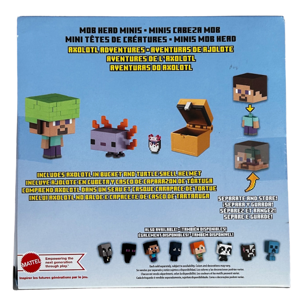 Mojang Minecraft Mob Head Minis AXOLOTL ADVENTURES (HDV72)