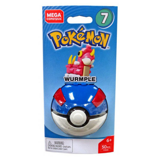 Mega Construx Pokémon Poké Ball - WURMPLE (2018 Release) FVK66 Series 7