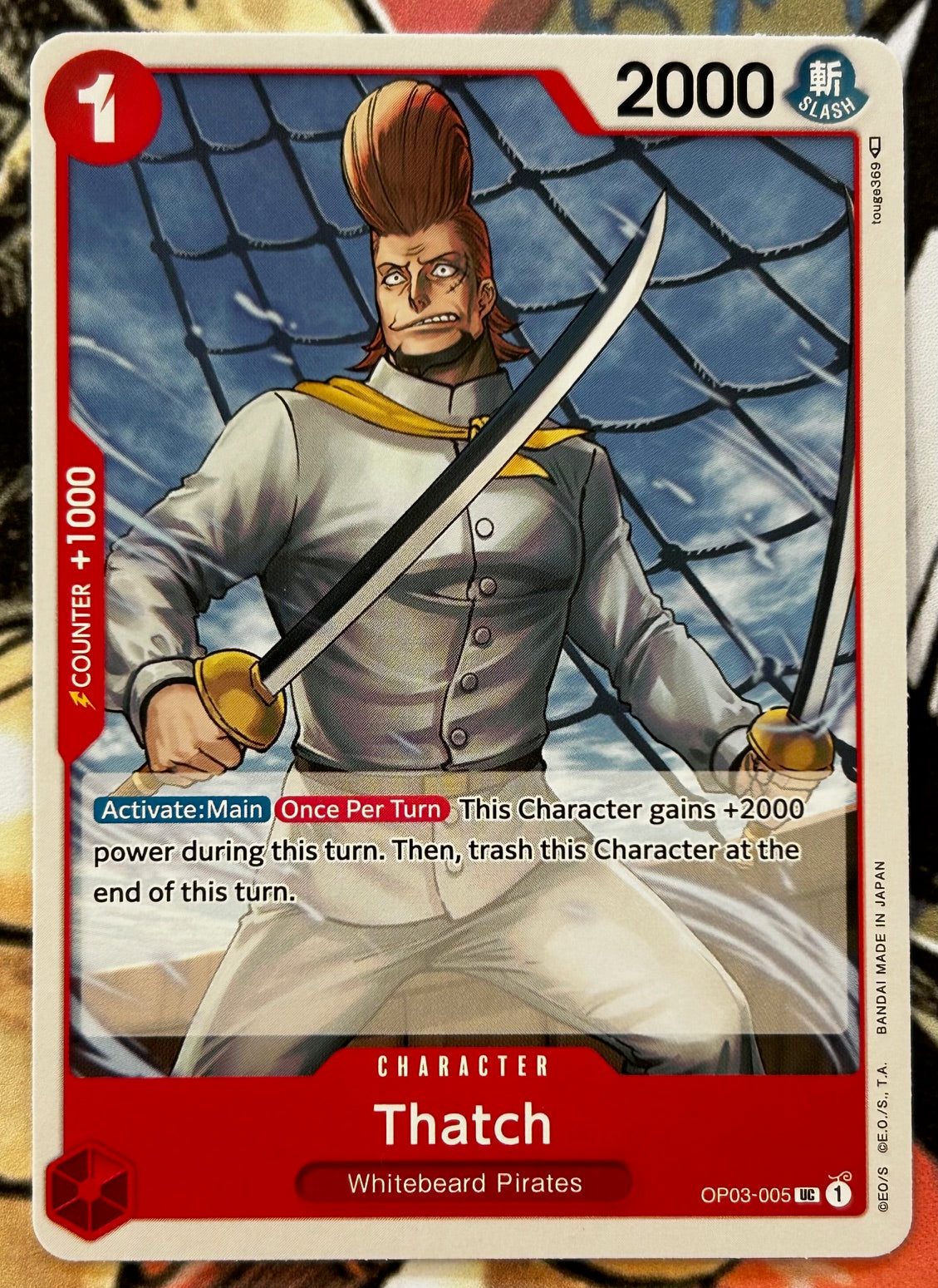 OP03-005 THATCH One Piece Character Card (Red) English