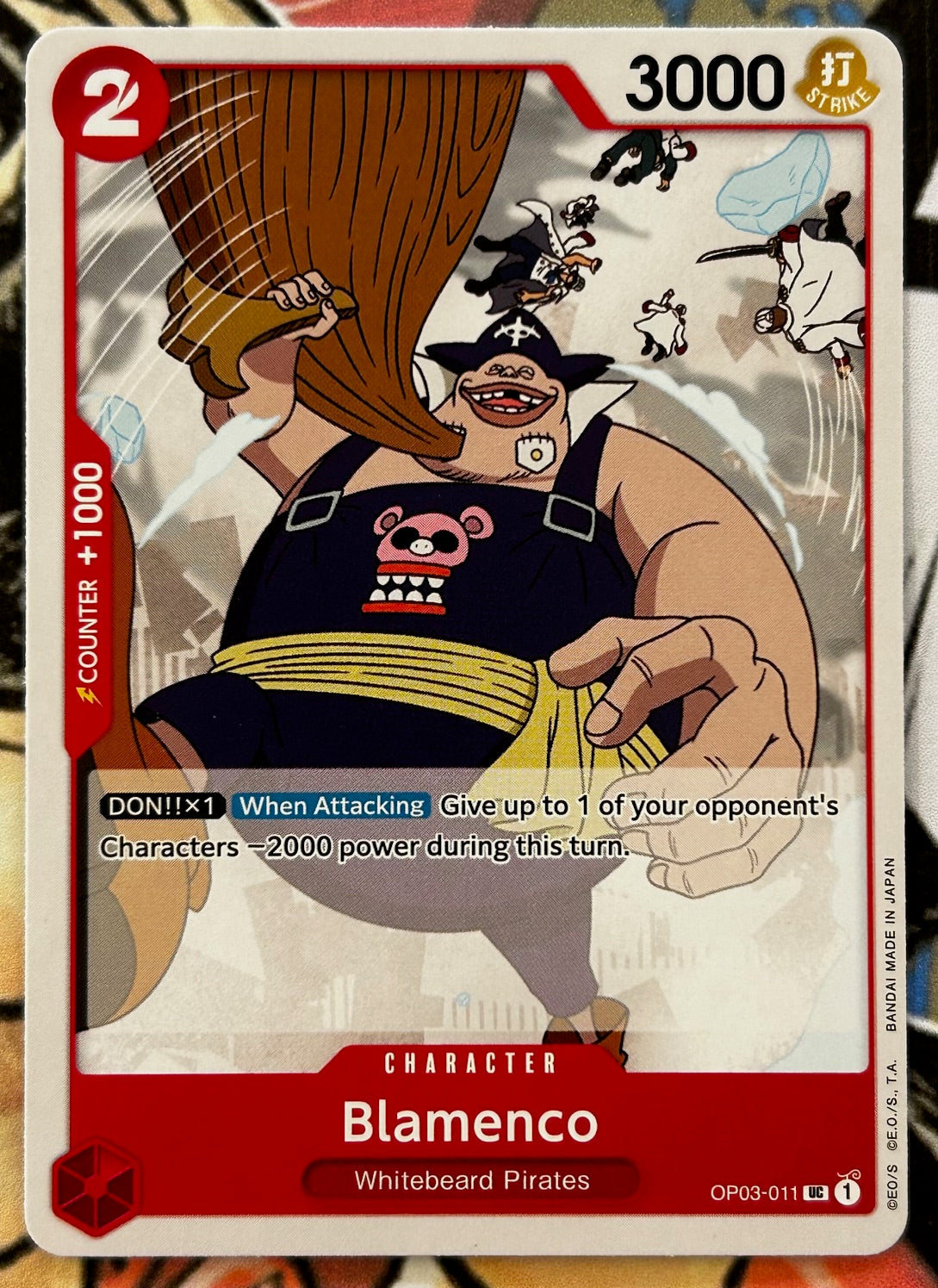 OP03-011 BLAMENCO One Piece Character Card (Red) English