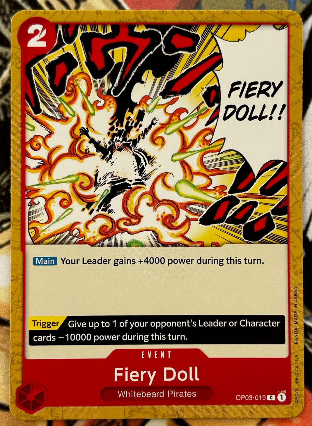 OP03-019 FIERY DOLL One Piece Event Card (Red) English