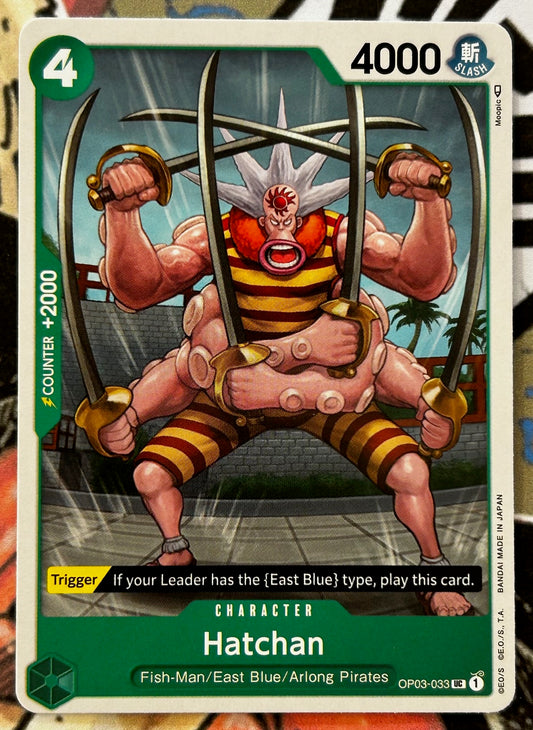 OP03-033 HATCHAN One Piece Character Card (Green) English