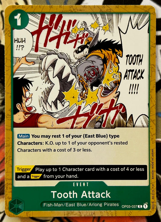 OP03-037 TOOTH ATTACK One Piece Event Card (Green) English