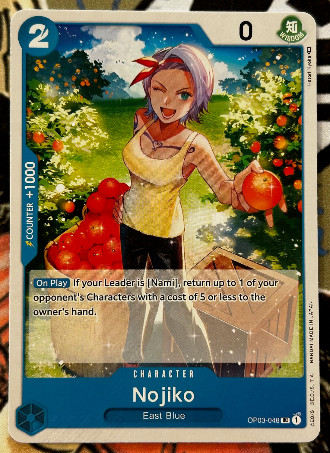 OP03-048 NOJIKO One Piece Character Card (Blue) English