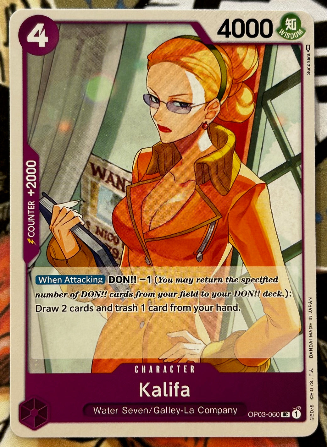 OP03-060 KALIFA One Piece Character Card (Purple) English