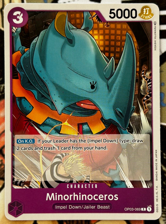 OP03-069 MINORHINOCEROS One Piece Character Card (Purple) English