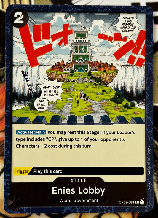 OP03-098 ENIES LOBBY One Piece Stage Card (Black) English