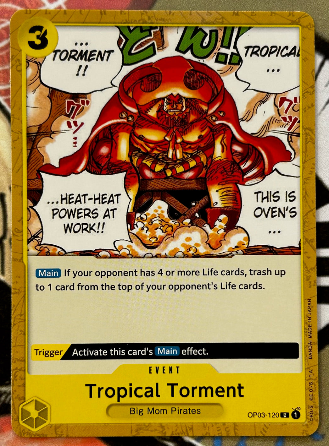 OP03-120 TROPICAL TORMENT One Piece Event Card (Yellow) English