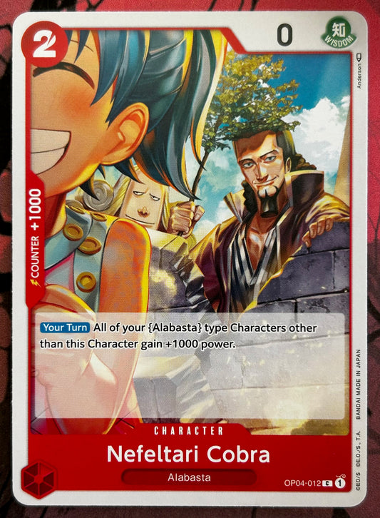 OP04-012 NEFELTARI COBRA One Piece Character Card (Red) English